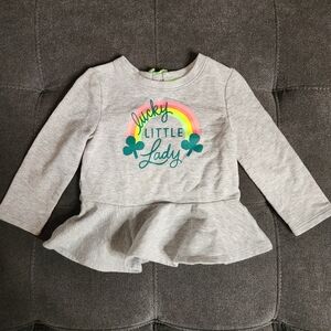 Gray Lucky Little Lady Kids Shirt